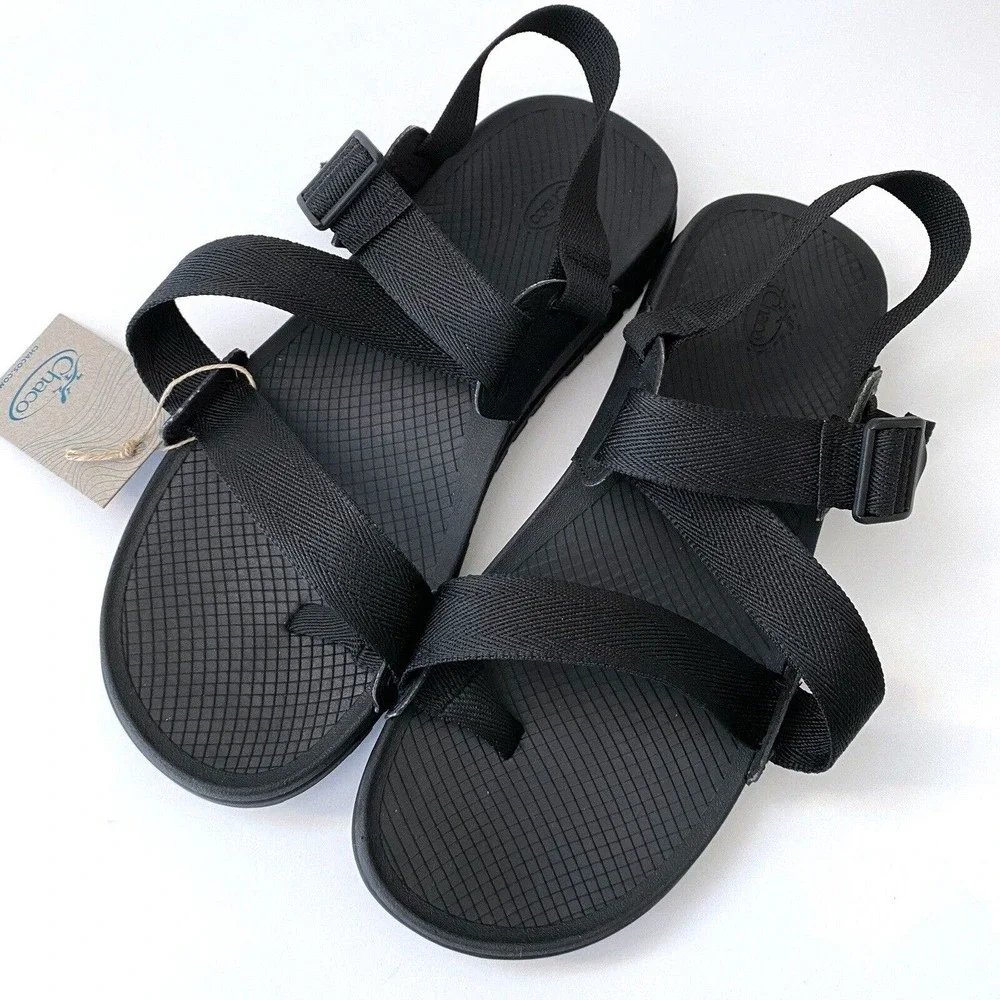 Chaco Lowdown 2 Sandals Black Adjustable Straps Men's Size 13